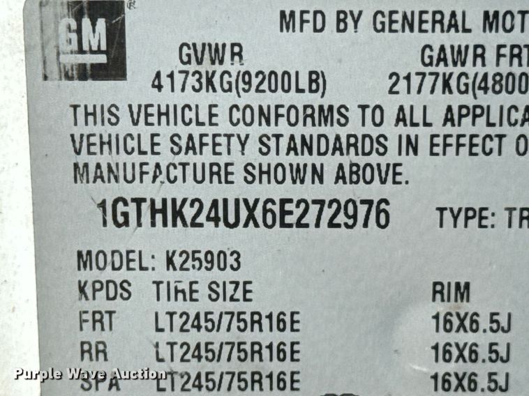 image for item DU9223 2006 GMC Sierra 2500HD pickup truck