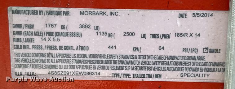 image for item DX5608 Morbark Beever M8D wood chipper