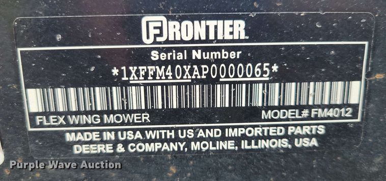 image for item DX7101 2023 Frontier FM4012 batwing finish mower
