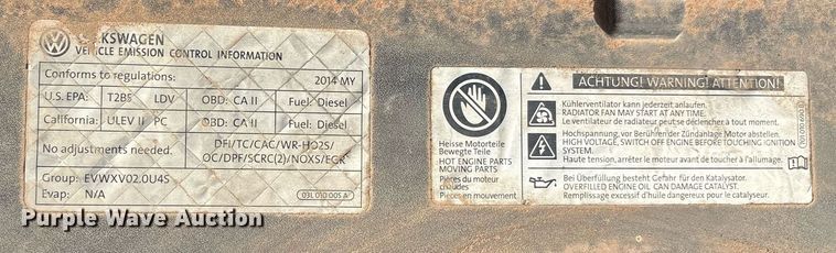 image for item DX7997 2014 Volkswagen Passat  Sedan