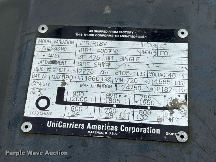 image for item DY0235 2015 Nissan BXP35 forklift