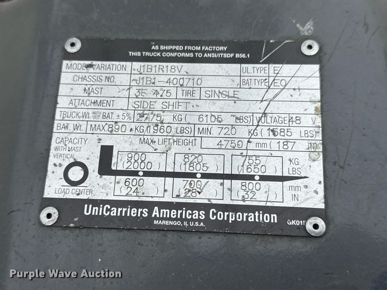 image for item DY0236 2015 Nissan BXP35 forklift