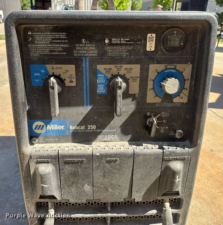 image for item DY0248 Miller Bobcat 250 welder/generator