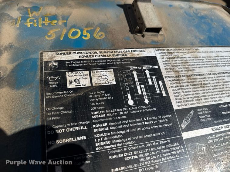 image for item DY0248 Miller Bobcat 250 welder/generator