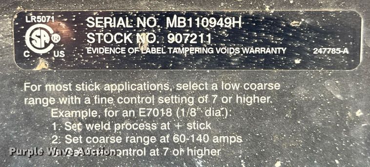 image for item DY0248 Miller Bobcat 250 welder/generator