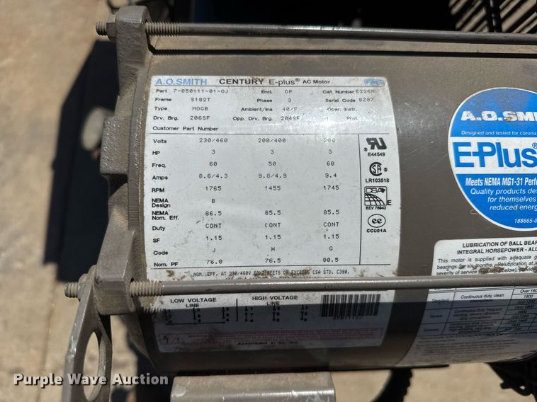 image for item DY0249 Johnson Controls Pure Flow AD-030-3C2 air compressor