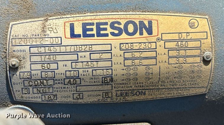 image for item DY0250 Quincy 216 air compressor