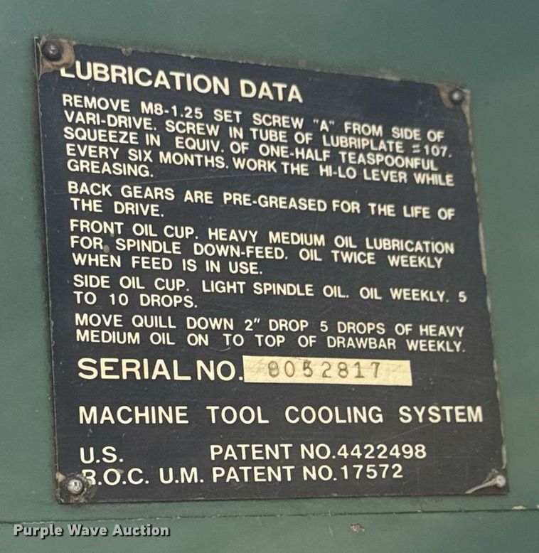 image for item DY0288 Doall GPM-30O OV milling machine