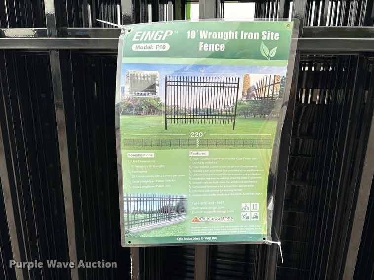 image for item DY0710 (22) 2024 Erie Industries Group F10 fence panels