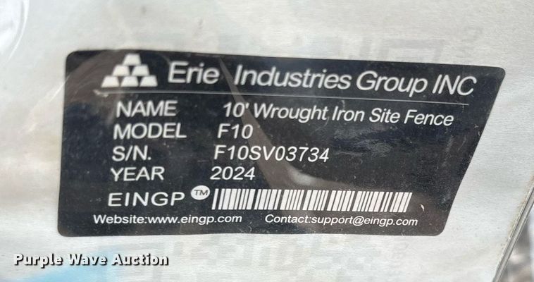 image for item DY0713 (22) 2024 Erie Industries Group F10 fence panels