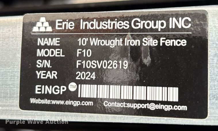 image for item DY0715 (22) 2024 Erie Industries Group F10 fence panels