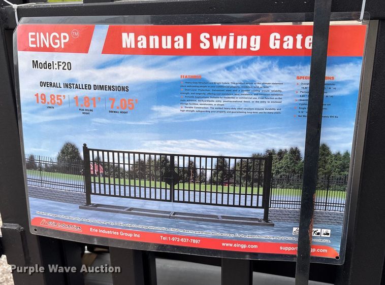 image for item DY0718 Erie Industries Group F20 gate