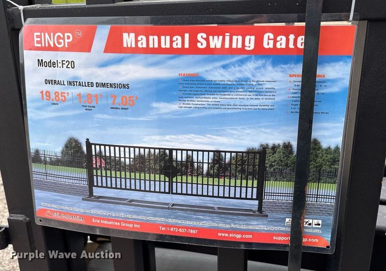 image for item DY0719 EINGP F20 manual swing gate 
