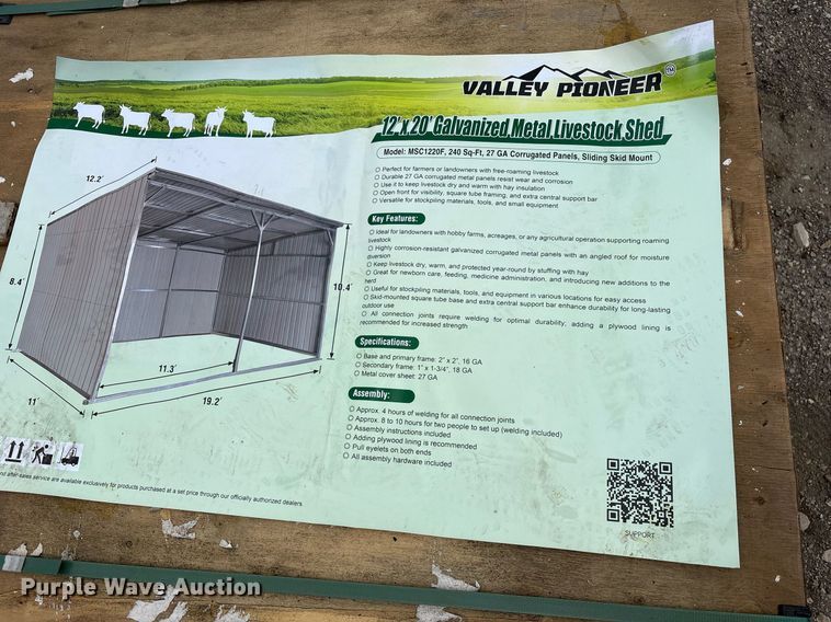 image for item DY0722 Valley Pioneer MCS1220F livestock shed