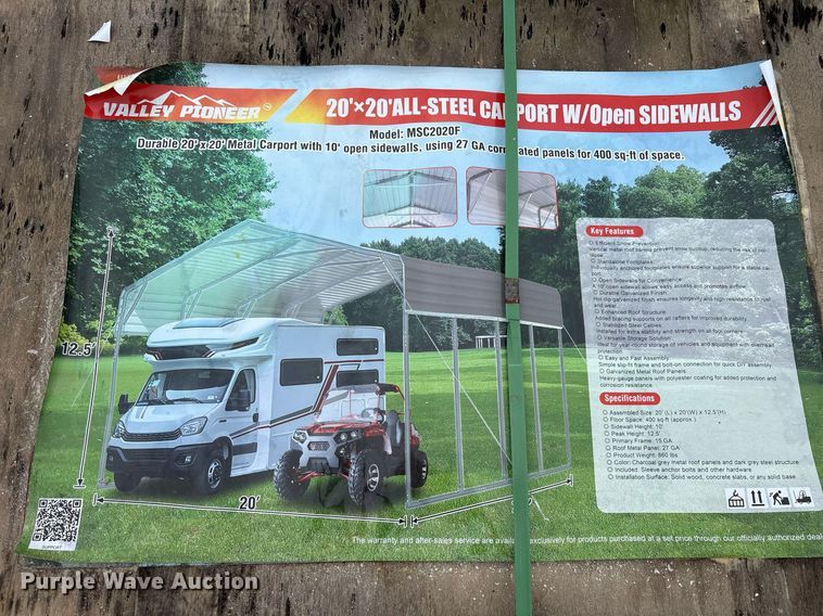 image for item DY0725 Valley Pioneer MSC2020  steel carport