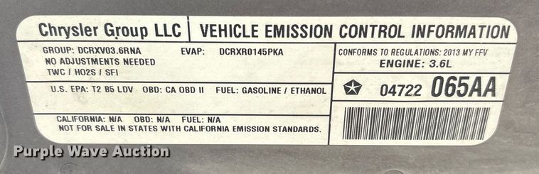 image for item DY2528 2013 Chrysler 300 