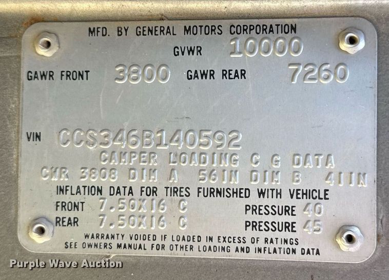 image for item DZ8627 1976 Chevrolet C30 flatbed pickup truck