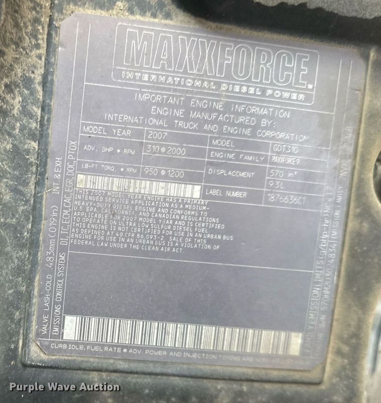 image for item EB2688 2008 International 7400 refuse truck