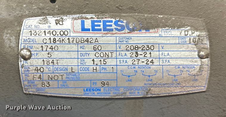 image for item EB2711 TWI Pro Line TWI-580V1P air compressor