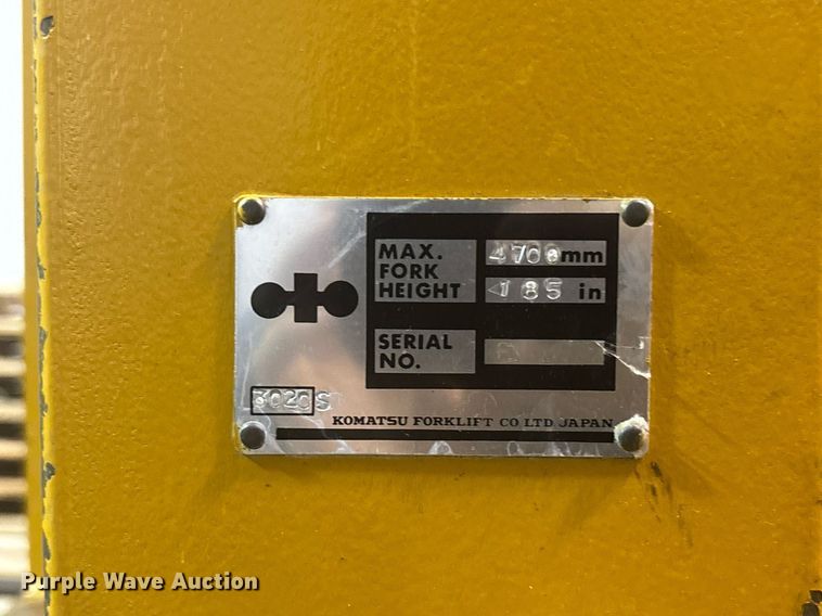 image for item EC3542 1985 Komatsu FG20 forklift