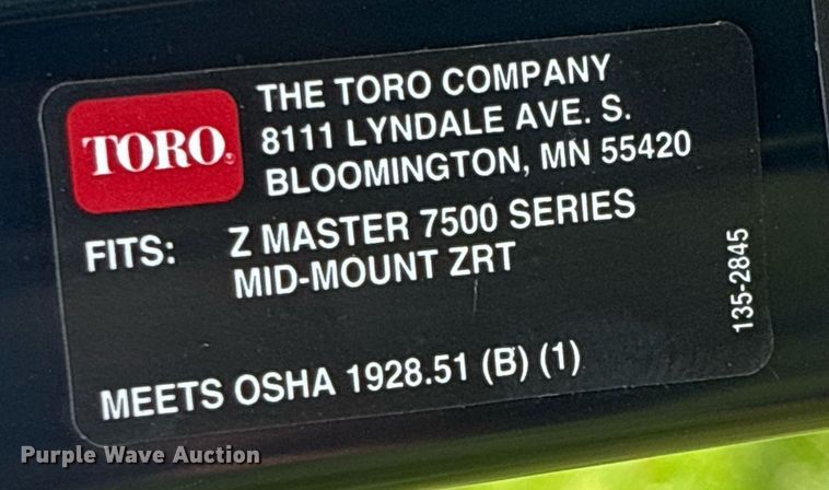 image for item EC3693 Toro 72076 ZTR lawn mower