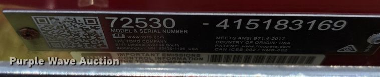 image for item EC3694 Toro Grandstand ZTR lawn mower