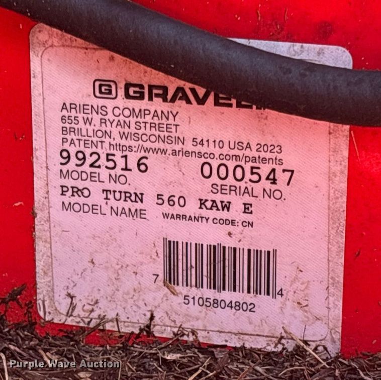 image for item EC3695 Gravely Pro-Turn 560 ZTR lawn mower