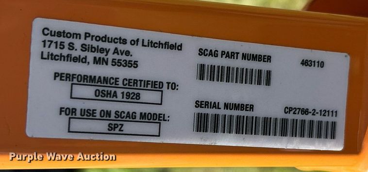 image for item EC3707 Scag Patriot ZTR lawn mower