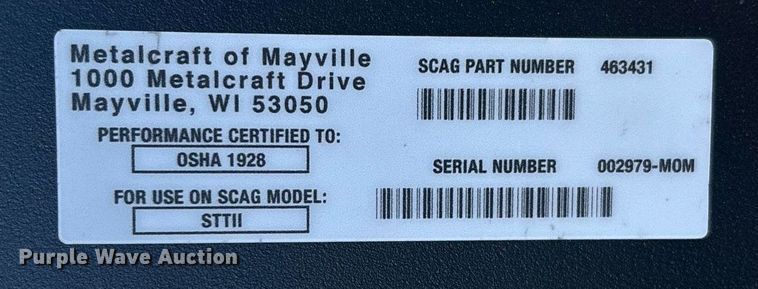 image for item EC3708 Scag Turf Tiger II ZTR lawn mower