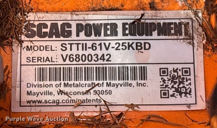 image for item EC3708 Scag Turf Tiger II ZTR lawn mower