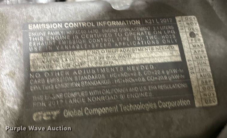 image for item EC3731 2016 UniCarriers PF50 forklift