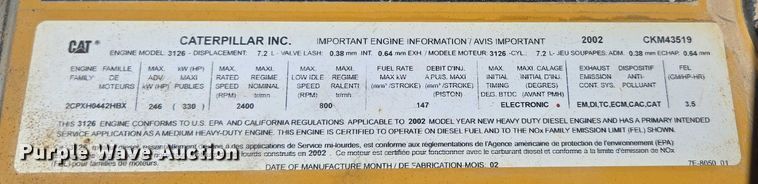 image for item ED2118 2002 Freightliner FL70 street sweeper truck