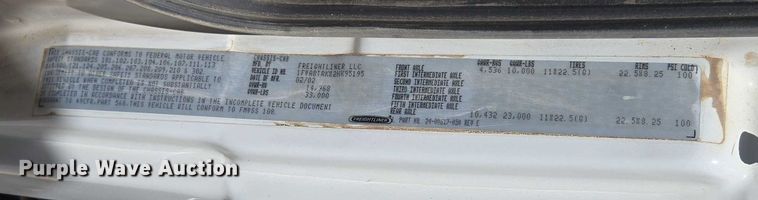 image for item ED2118 2002 Freightliner FL70 street sweeper truck