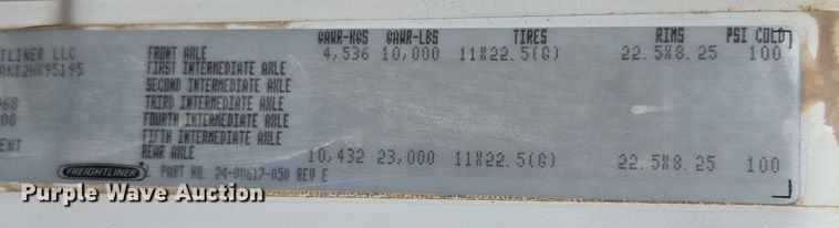 image for item ED2118 2002 Freightliner FL70 street sweeper truck