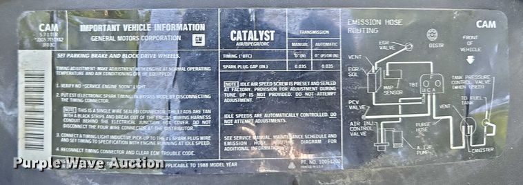 image for item ED2124 1988 Chevrolet C1500 pickup truck