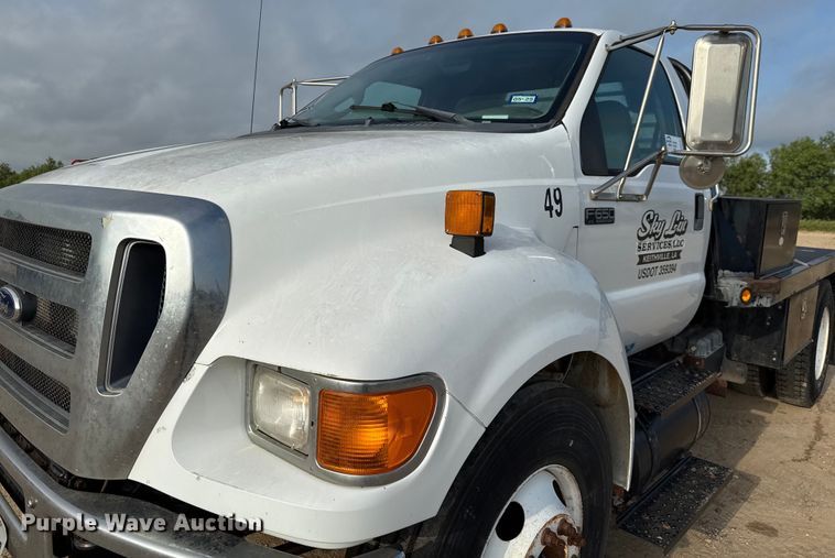 image for item ED5741 2011 Ford F650 Super Duty XL flatbed truck