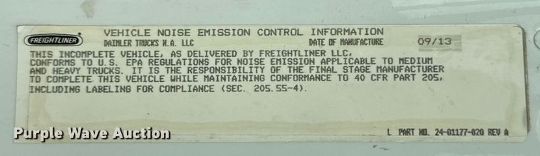 image for item ED5797 2014 Freightliner Business Class M2 flatbed truck