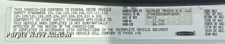 image for item ED5797 2014 Freightliner Business Class M2 flatbed truck