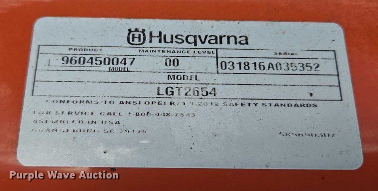 image for item EF1581 Husqvarna LGT2654 lawn mower
