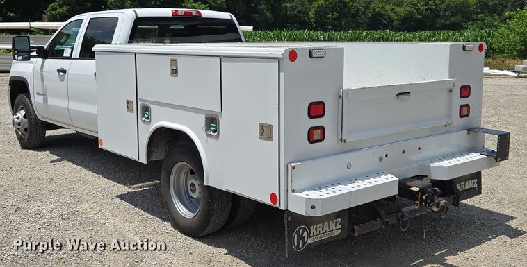 image for item EF1591 2018 GMC Sierra 3500HD Crew Cab utility bed pickup truck