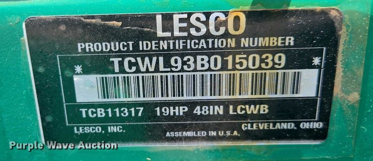 image for item EF1635 Lesco TCB11317 lawn mower
