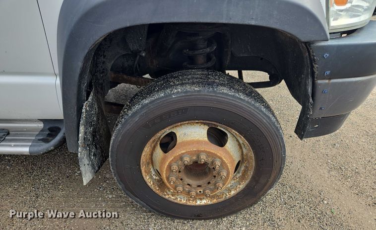 image for item EF1680 2010 Dodge Ram 5500 Crew Cab dump flatbed truck