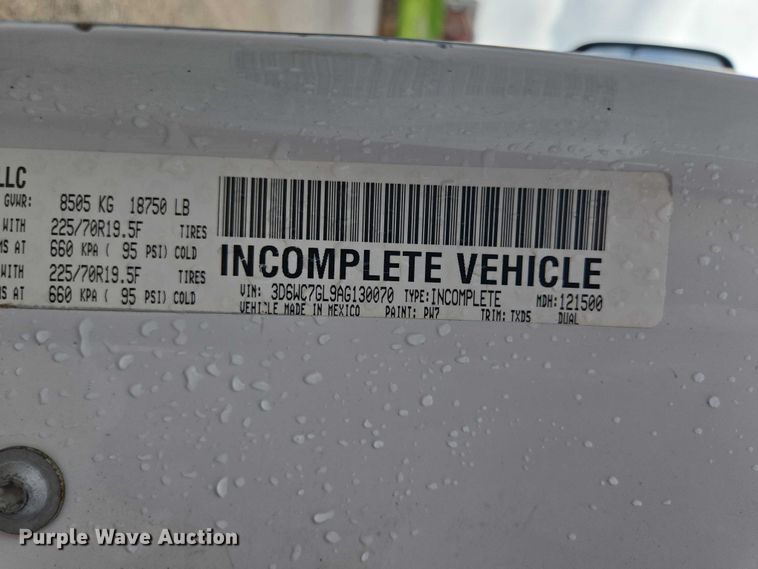 image for item EF1680 2010 Dodge Ram 5500 Crew Cab dump flatbed truck