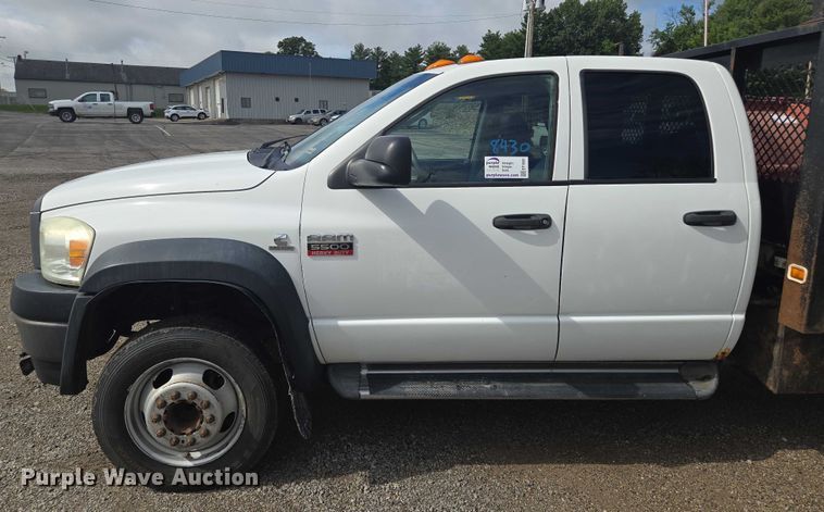 image for item EF1681 2010 Dodge Ram 5500 Crew Cab dump flatbed truck