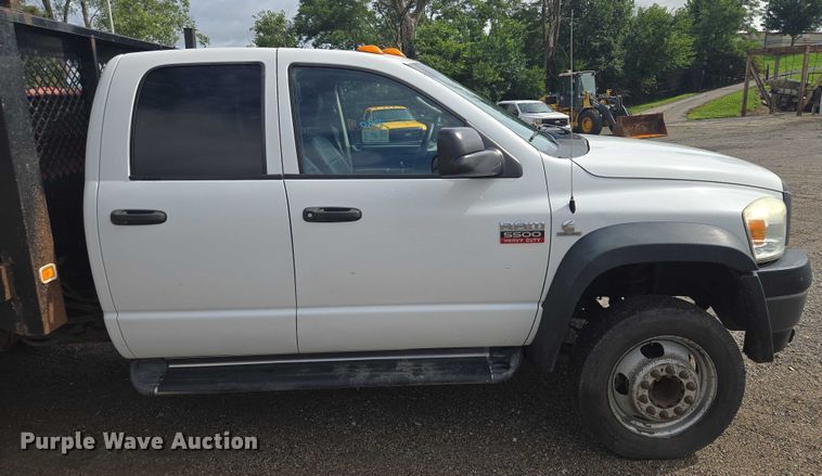 image for item EF1681 2010 Dodge Ram 5500 Crew Cab dump flatbed truck