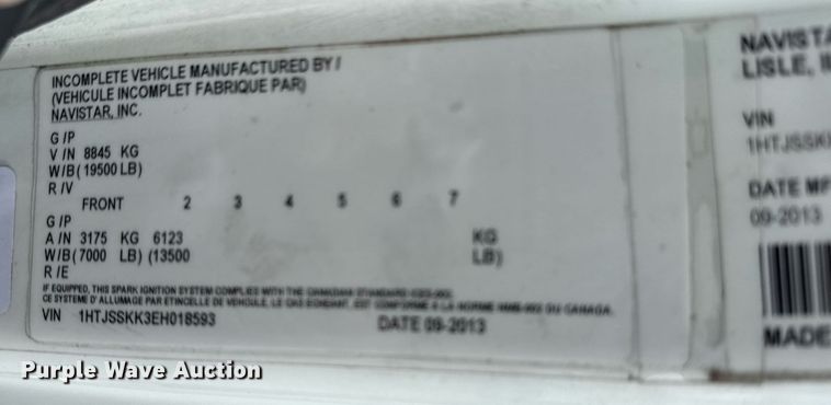 image for item EG5912 2014 International Terrastar box truck