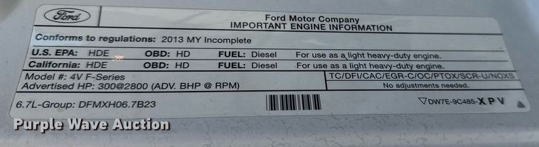 image for item EG5944 2013 Ford F550 Super Duty Crew Cab truck cab and chassis