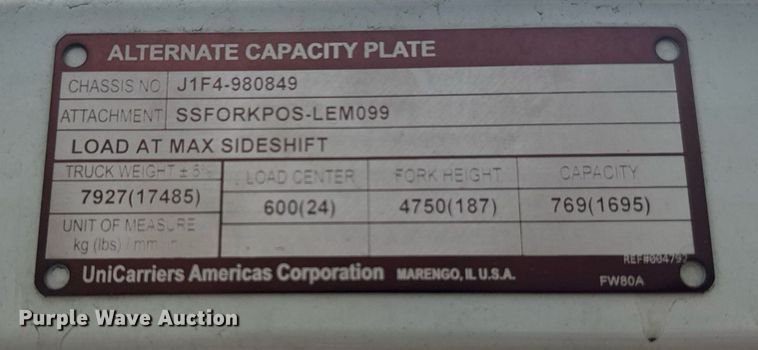 image for item EG6658 2014 Nissan PF100YLP forklift