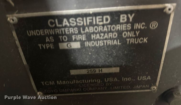 image for item EG6659 TCM FCG-30T-7T forklift