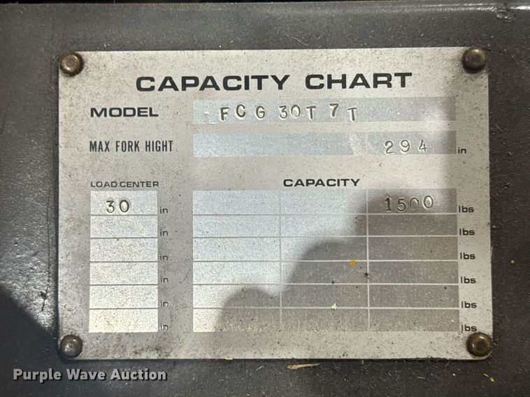 image for item EG6659 TCM FCG-30T-7T forklift
